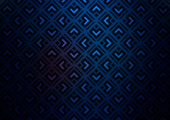 Dark BLUE vector template with sticks, squares.