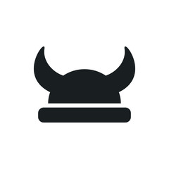 viking helmet vector icon