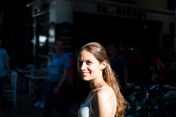 Portrait einer Businnes Frau in einer Großsstadt