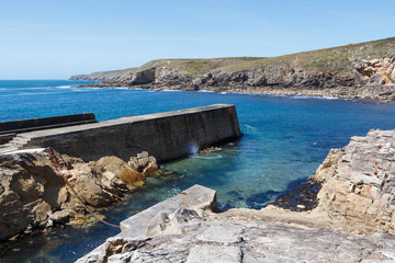 Pors Loubous harbor in Plogoff during summer