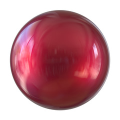 Red sphere round button basic ball circle geometric shape
