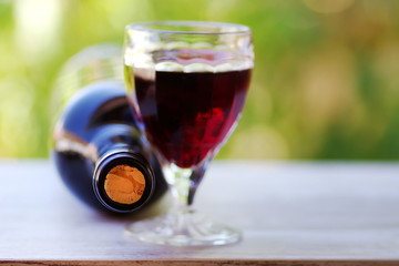 a bottle of wine closed with a cork