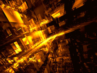 Abstract structure of blocks -  digitally generated 3d illustration