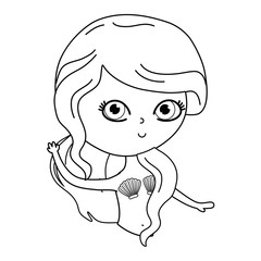 Mermaid of fairytale design vector illustration