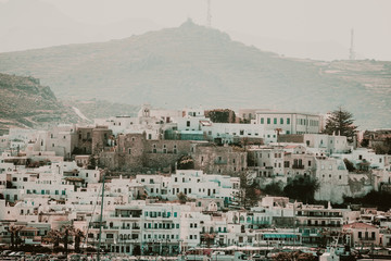 Altstadt von Paros bei sengender Hitze, Griechenland