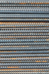 grunge background: steel reinforcement, short focus