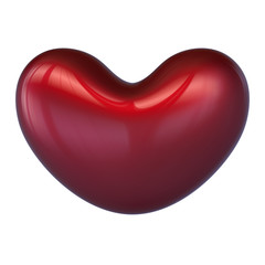 Fototapeta premium Heart shape Love symbol red glossy design element