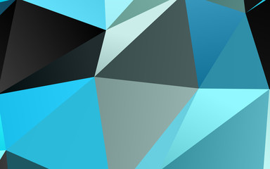 Light BLUE vector triangle mosaic cover.