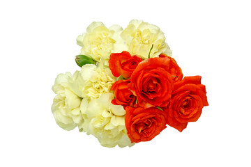 薔薇とカーネーションの花束