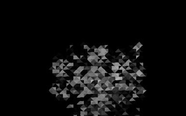 Dark Black vector texture in triangular style.