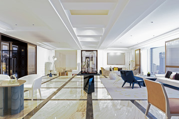 3d render of working office