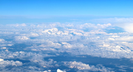 les alpes françaises vues du ciel