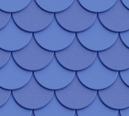 fish scales or birds feathers or snake skin blue seamless repeatable pattern. © Demian