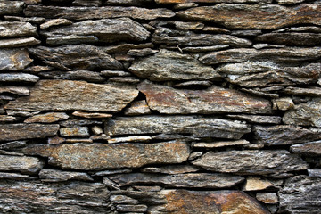 Dry stone wall - Typical architectural element of the North of Italy