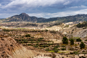 The Badlands of Abanilla and Mahoya near Murcia in Spain