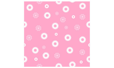 Cute blossoms vector seamless pattern