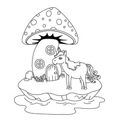 Isolated unicorn cartoon design vector illustration