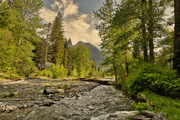 River in the high mountains