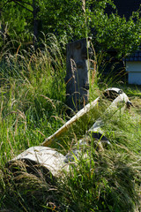 Alter Brunnen aus Holz im öffentlichen Obstgut, und Naherholungsgebiet Lichtental, Baden-Baden