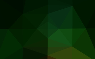 Dark Green vector abstract mosaic pattern.