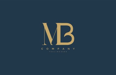 Fototapeta premium Elegant MB Letter Linked Monogram Logo Design