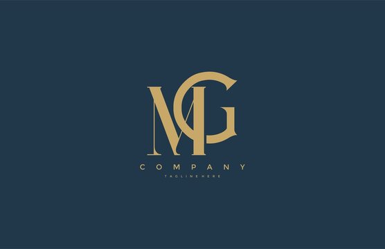 Elegant MG Letter Linked Monogram Logo Design