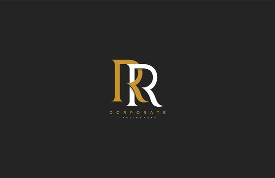 Golden Letter RR Template Logo Luxury Gold Letter with Crown. Monogram  Alphabet . Beautiful Royal Initials Letter Stock Vector - Illustration of  brand, crown: 284694593