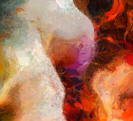 Obraz na płótnie Canvas Colorful Hot Abstract Painting