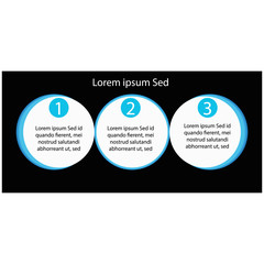 Thin line Infographic design template with icons and 3 options or steps. info graph