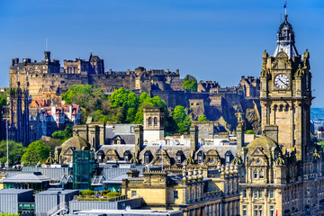 Edinburgh Castle in Edinburgh, Scotland - obrazy, fototapety, plakaty