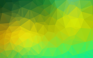Obraz na płótnie Canvas Light Green, Yellow vector abstract polygonal layout.
