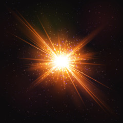 Obraz na płótnie Canvas Shining Hot Cosmic Explosion of Star.