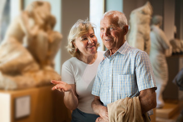 Couple looking at exhibits