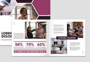 Business Brochure with Geometric Graphics