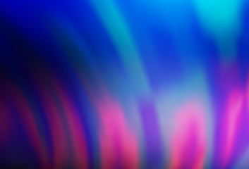 Dark Pink, Blue vector background with bent lines.