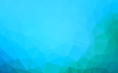 Fototapeta premium Light Blue, Green vector blurry triangle texture.