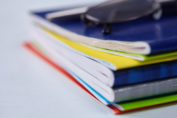 notebooks on the table