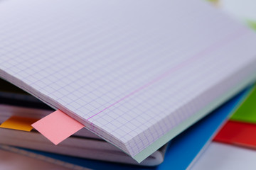 Business diary with a colored tabs