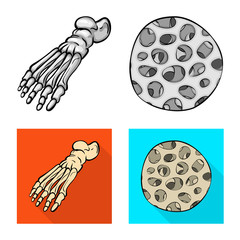 Vector design of medicine and clinic sign. Collection of medicine and medical stock symbol for web.