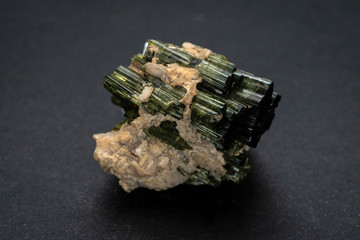 Piece of Tourmaline mineral from Brazil. a crystalline boron silicate mineral compounded classified...