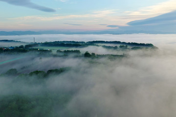 雲海の空撮