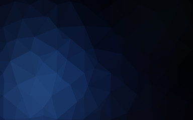 Fototapeta premium Dark BLUE vector triangle mosaic texture.