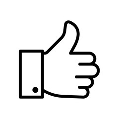 Thumbs up like icon flat vector illustration design