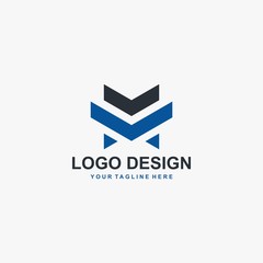 Letter M logo design vector. Abstract logo design concept for business company.