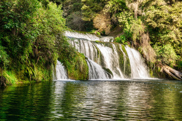 Fototapeta na wymiar The beautiful Maraetotara falls in Hawke's Bay New Zealand
