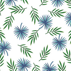 Obraz premium exotic and tropical leafs plant pattern