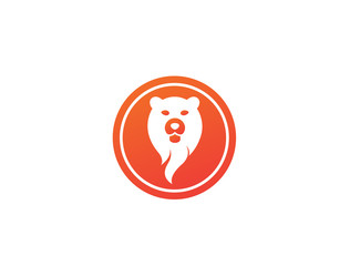 bear head and face for logo design illustration in the shape