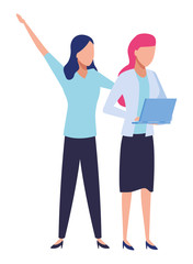 Business partners with documents