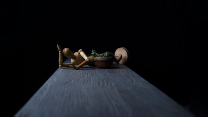 Maniquí de dibujo con emociones