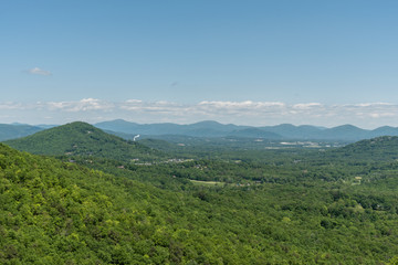 Beautiful Blue Ridge Parkway vista in springtime, North Carolina